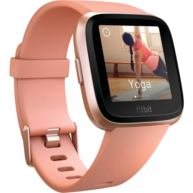 Fitbit Versa Smartwatch Damen, S/L, Aluminiumgehäuse, Roségold/Pfirsich – Bild 6