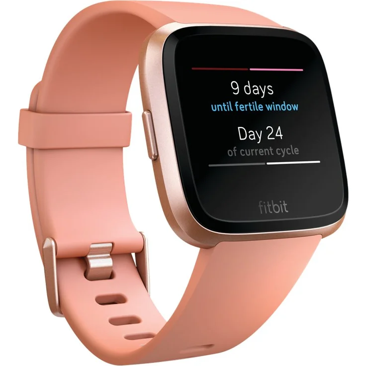 Fitbit Versa Smartwatch Damen, S/L, Aluminiumgehäuse, Roségold/Pfirsich – Bild 5