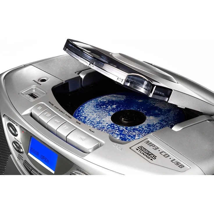 Karcher CD Radio RR 510N - Boombox (mit CD Player, UKW Radio, Kassettenspieler, MP3 Player über CD oder USB) – Bild 2
