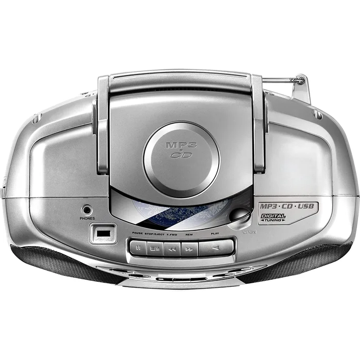 Karcher CD Radio RR 510N - Boombox (mit CD Player, UKW Radio, Kassettenspieler, MP3 Player über CD oder USB)