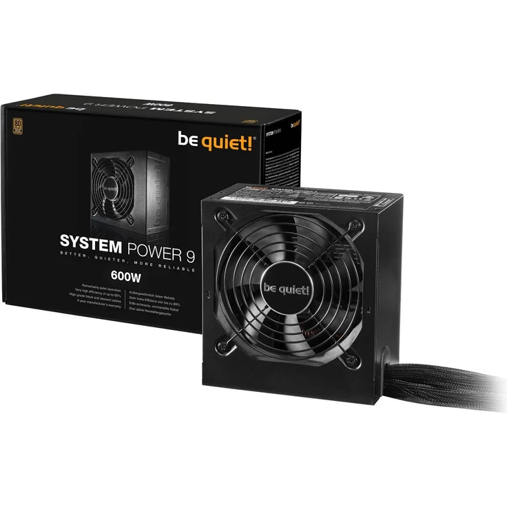 be quiet! SYSTEM POWER 9 600W Fixed ATX Bronze (230V EU internal) (BN247) – Bild 3