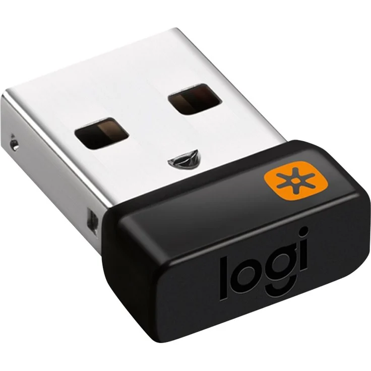 Logitech Unifying USB-Empfänger, Kabellose 2.4 GHz Verbindung, Kompatibel mit Logitech Unifying Mäusen und Tastaturen, Verbindet bis zu 6 Geräte Gleichzeitig, PC-Mac - Schwarz – Bild 1