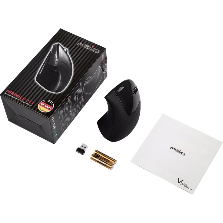 Perixx PERIMI-713 Ergonomische Linkshänder Maus - Vertikales Design - 2,4GHz - 800-1200-1600 DPI – Bild 7