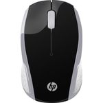 HP 200 (2HU84AA) kabellose Maus (1.000 dpi, 3 Tasten, Scrollrad, USB dongle) schwarz - silber