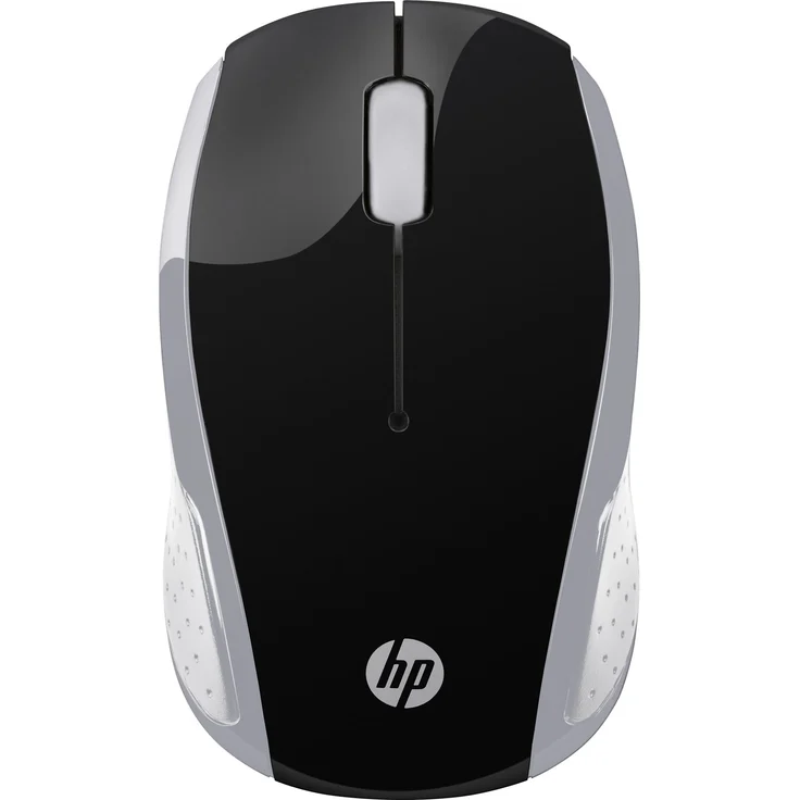 HP 200 (2HU84AA) kabellose Maus (1.000 dpi, 3 Tasten, Scrollrad, USB dongle) schwarz - silber – Bild 1