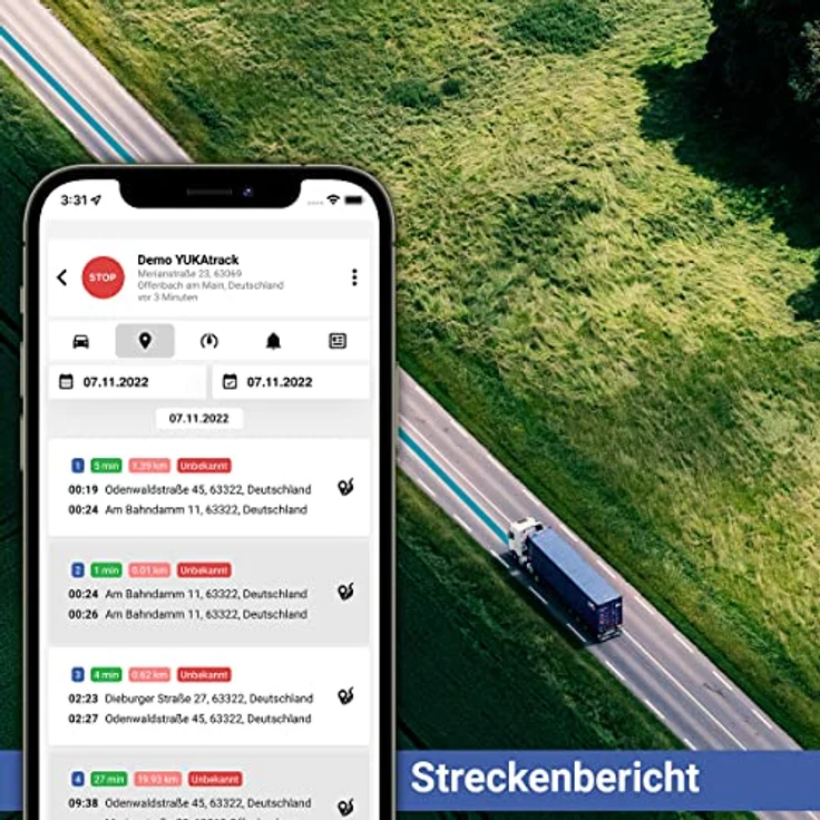 YUKAtrack EasyWire GPS Fahrtentracker, inklusive SIM-Karte und Datenflat, wasserbeständig, mit Geo Fencing und Fahrtenbuch – Bild 7