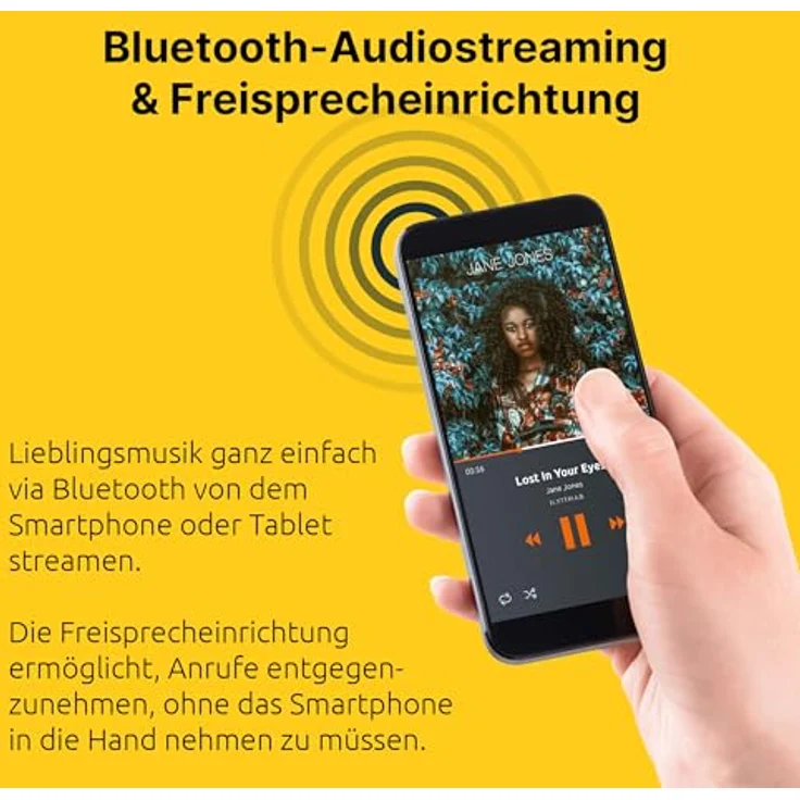 TechniSat Viola Küchenradio, Unterbau Radio mit UKW/FM, Bluetooth, LED Display, Weckfunktion und 5 W Lautsprecher, silber – Bild 5