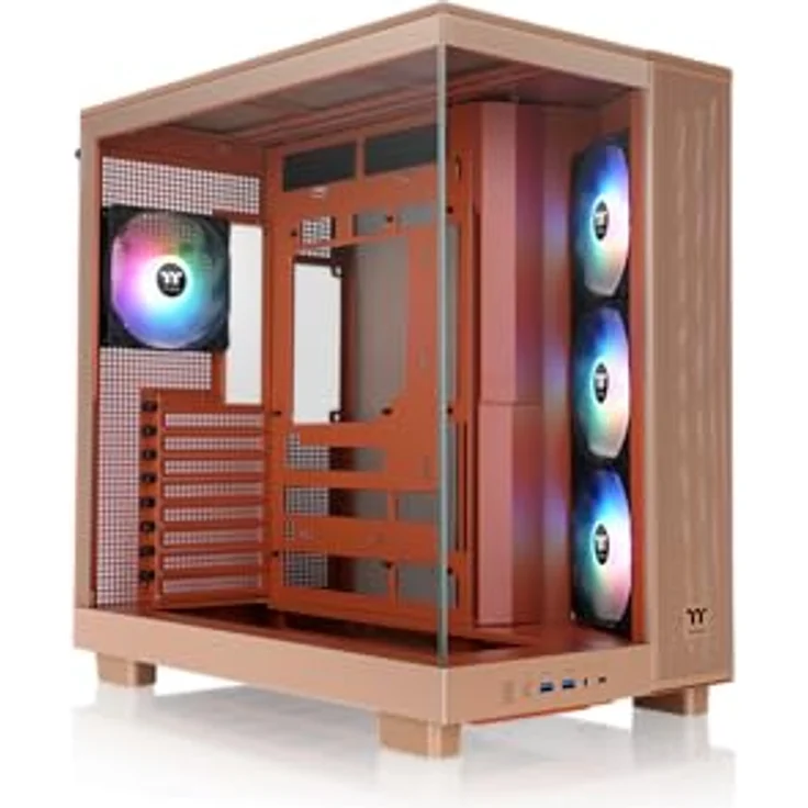 Thermaltake View 380 XL TG ARGB Mid Tower Chassis Gravel Sand | Bis zu 10 Lüfter erweiterbar – Bild 1