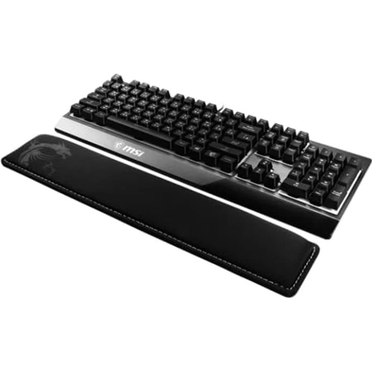 MSI Vigor WR01 OJ0-XXXXXX1-000 Tastatur-Handgelenkauflage aus Memory-Schaum, weiche Lycra-Oberfläche, ergonomisch und antibakteriell, rutschfeste Unterseite, perfekt für Lange Gaming-Sessions – Bild 3