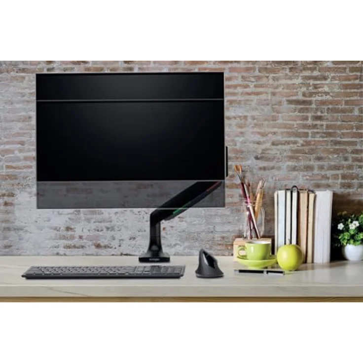 Kensington Single Monitorarm für 1 Bildschirm mit Vesa Befestigungsplatte und One-Touch Design für optimale Höheneinstellung, Gasdruckfeder, Schwarz, K59600WW – Bild 3