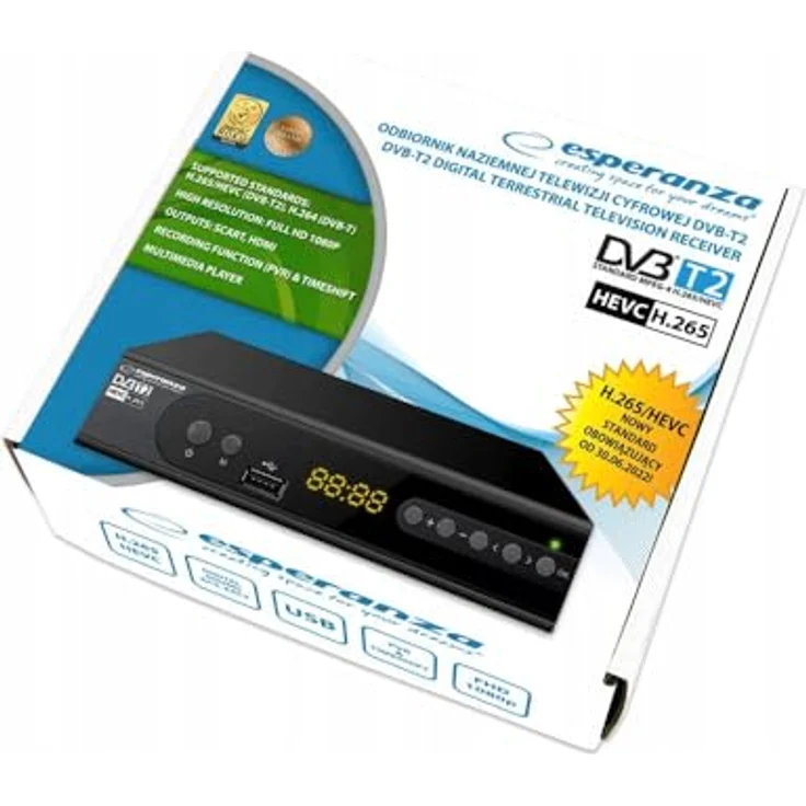 Esperanza EV106R, Digitaler DVB-T2 Tuner H.265/HEVC für digitales Fernsehen – Bild 5