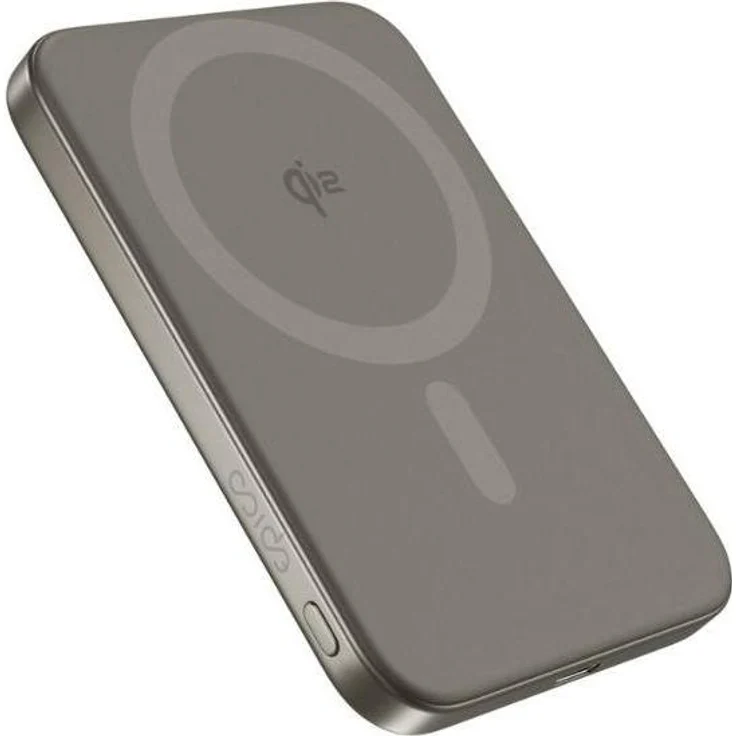 Epico 9915112100086 Powerbank, 5000 mAh, 20 W, Qi2 Kompatibel, Silber