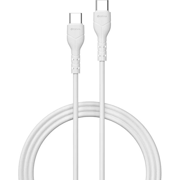 Devia Kintone, Ladekabel USB Typ C - USB Typ C, 1m, 3A, Weiß