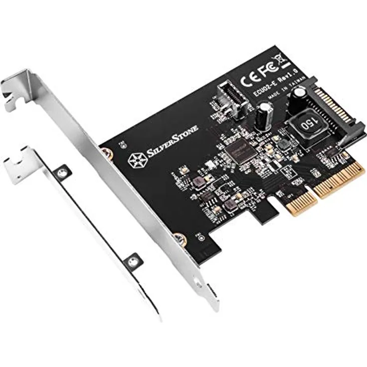 Silverstone ECU02-E, PCI-Express-Karte mit internem 20-poligem Key-A USB-3.2-Gen-2-Anschluss, PCIe-Gen-3.0-x2, 16GT/s, SST-ECU02-E