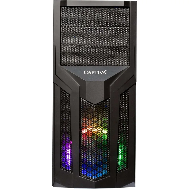 Captiva Power Starter R80-034 TFT Bundle, Desktop-PC mit AMD Ryzen 7 5700G, 32 GB RAM, 1 TB SSD, AMD Radeon Graphics, Schwarz