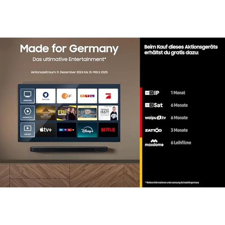 Samsung Crystal UHD 4K DU8079 Tizen OS™ Smart TV (2024), 85 Black – Bild 3