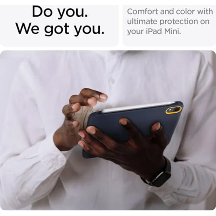 Spigen Nano Pop Hülle für iPad mini 7. (2024, A17 Pro) / 6. (2021) Generation, 8,3 Zoll - Blaubeer Navy, verstärkter Schutz, präzise Ausschnitte, kontrastreiches Design – Bild 4