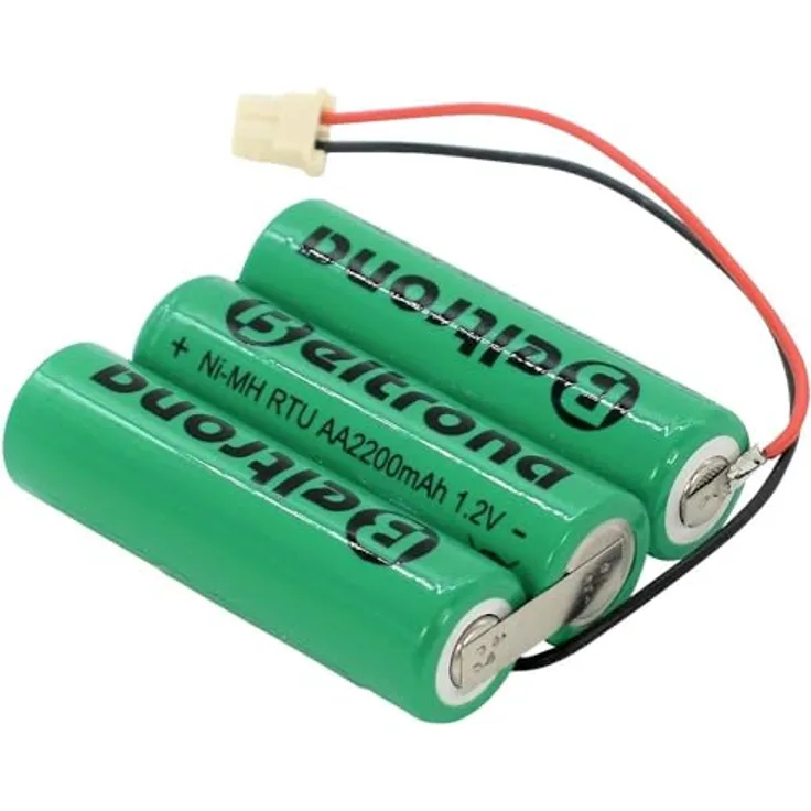 Beltrona 3AA2200ESO Akkupack 3x Mignon (AA) Stecker NiMH 3.6 V 1500 mAh mit verpolungssicherem Stecker, ReadyToUse-Zellen, minimale Selbstentladung - Beltrona 3AA2200ESO Akkupack (Schwarz)