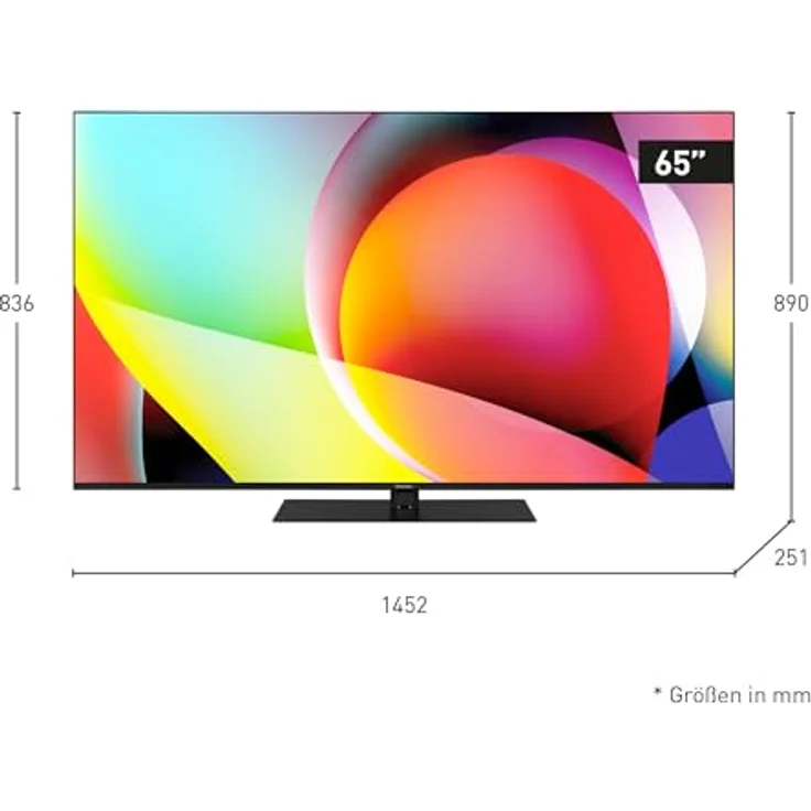 Panasonic TN-65W70AEZ, W70-Serie 65 Zoll 4K Ultra HD LED Smart TV, 2024, Google Assistant, Chromecast, Dolby Vision & Atmos, Gaming-Modus, Bluetooth, Schwarz – Bild 2