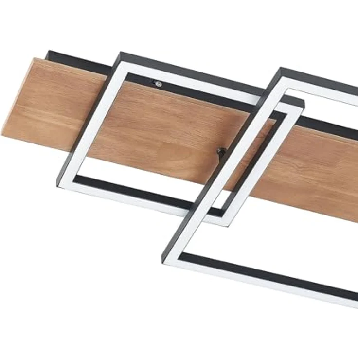 Lucande LED Deckenlampe 'Chariska' dimmbar mit Fernbedienung (Modern) aus Holz für Wohnzimmer & Esszimmer (1 flammig) - Holzoptik, energieeffizient, inkl. Dimmer und Fernbedienung – Bild 4
