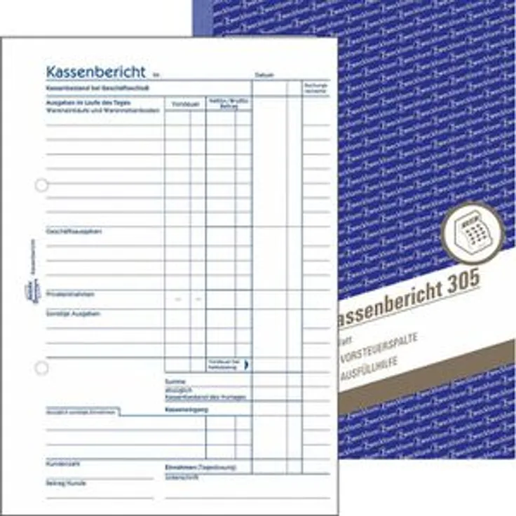 Avery Zweckform 305 Kassenbericht A5 50 Blatt