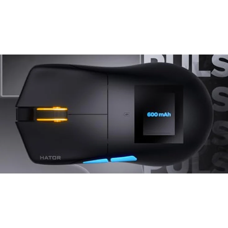 Hator Pulsar 3 PRO Wireless, Gaming Maus mit optischem PixArt 3950 Sensor, 30.000 DPI, 3 Verbindungsmodi, Schwarz – Bild 6