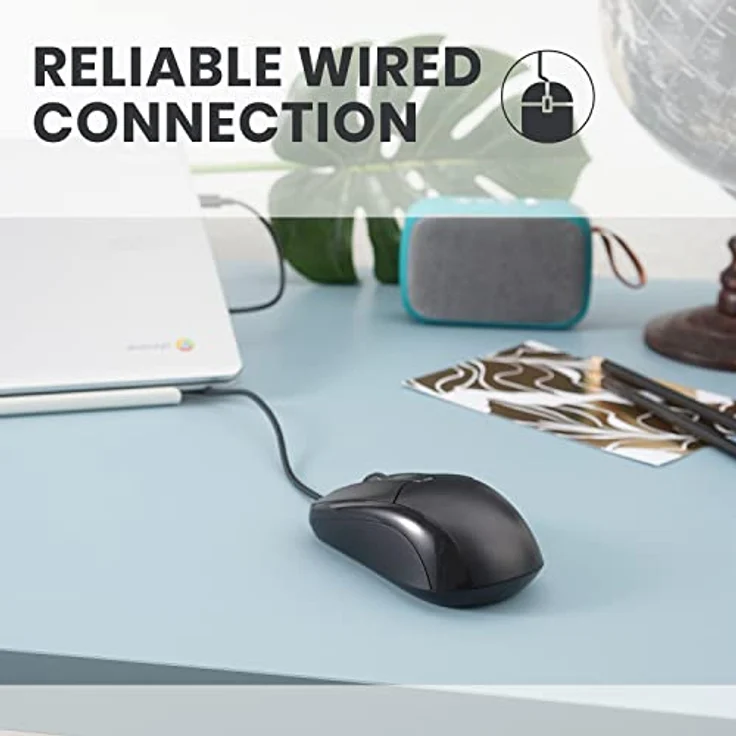 Perixx PERIMICE-209C USB-C Kabelgebundene Maus für Links- und Rechtshänder, Schwarz – Bild 2