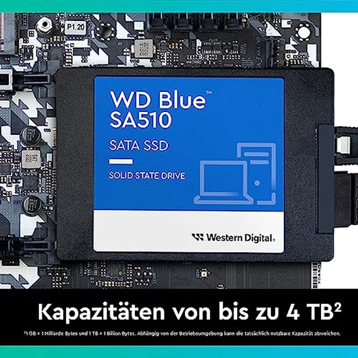 WD Blue SA510 SATA SSD 2 TB 2,5 Zoll (Lesen bis 560 MB/s, Schreiben bis 520 MB/s, Upgrade für PC/Laptop, dreimonatiges Probeabo von Dropbox Professional, Western Digital SSD Dashboard) – Bild 4