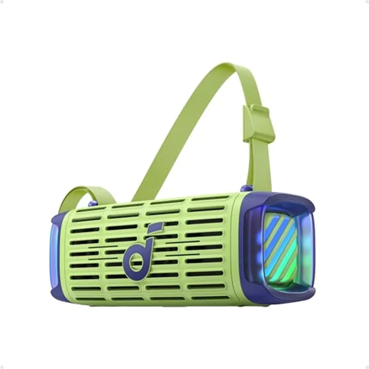 soundcore Boom 3i, Robuster Outdoor Bluetooth-Lautsprecher, wasserdicht IP68, 50W BassUp™ 2.0 Sound, BT 5.3, 16h Akkulaufzeit, Lichtshow + TWS-Stereo, Dschungelgrün – Bild 1