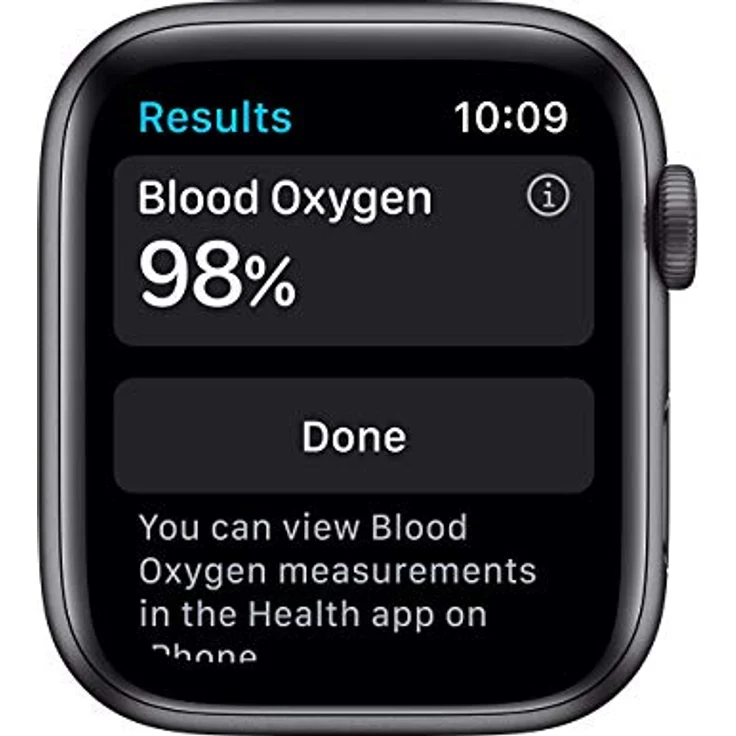 Apple Watch Series 6, GPS-Modell 44MM mit Aluminiumgehäuse in Space Grau und Schwarz Sportarmband, Always On Display, EKG- und Blutsauerstoffmessung – Bild 2