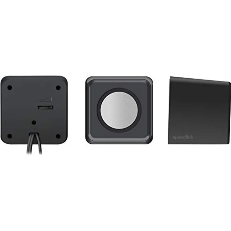 Speedlink TWOXO Stereo Speakers - USB Lautsprecher mit Stereo Sound und Klinkenstecker für Büro-Home Office (5W RMS Ausgangsleistung) für Gaming-Musik-PC-Notebook-Laptop, schwarz – Bild 4