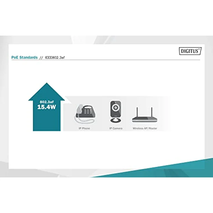 DIGITUS PoE Splitter - IEEE802.3af - Gigabit Ethernet - Ausgangs-Spannung 5, 9, 12 Volt - DC 3.5mm Stecker & Buchse – Bild 7
