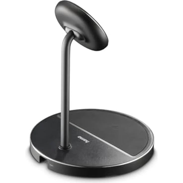 Hama Kabelloses Qi2-Ladegerät, 2in1-Ladestation mit 15W Schnellladefunktion und neigbarem Smartphone-Halter, Schwarz – Bild 3