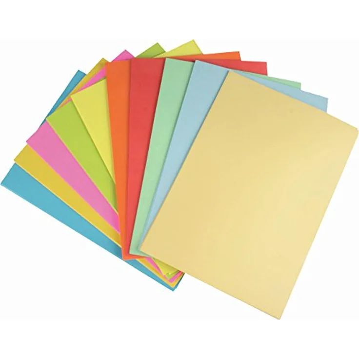 100 Blatt farbiges Druckerpapier / 10 Farben - pastell,neon,intensiv Farben