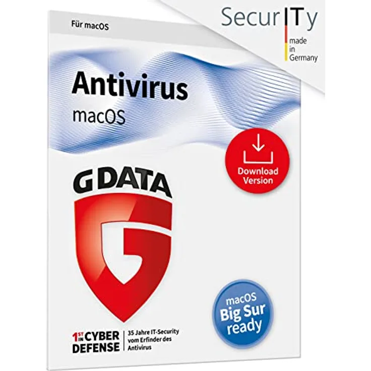 G DATA Antivirus | 1 Gerät | 1 Jahr | für Mac | zukünftige Updates inklusive | Made in Germany | Aktivierungscode per Email