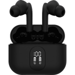 CORN TECHNOLOGY TWS-VX-1, True Wireless In-ear Kopfhörer mit Bluetooth und digitaler Ladestandsanzeige, schwarz
