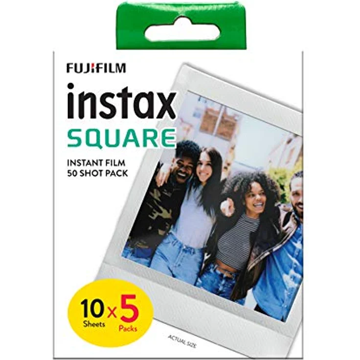 Fujifilm Instax Quadratischer Film, weißer Rand, 50 Stück – Bild 2
