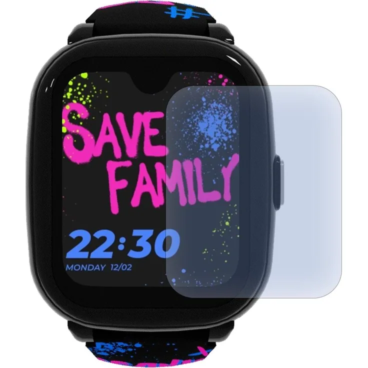 SaveFamily Iconic Plus 2 Kinder Smartwatch, 47 mm mit Glass Protector, pink