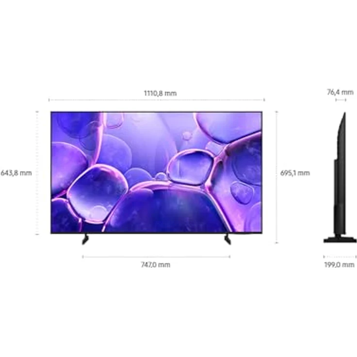 Samsung Crystal UHD U8079F 4K, 50 Zoll (125 cm) LED Fernseher mit Crystal Prozessor, MetalStream Design, SmartThings, AI Upscaling, Gaming Hub, Knox Security und kostenlosen Inhalten (2025) – Bild 4
