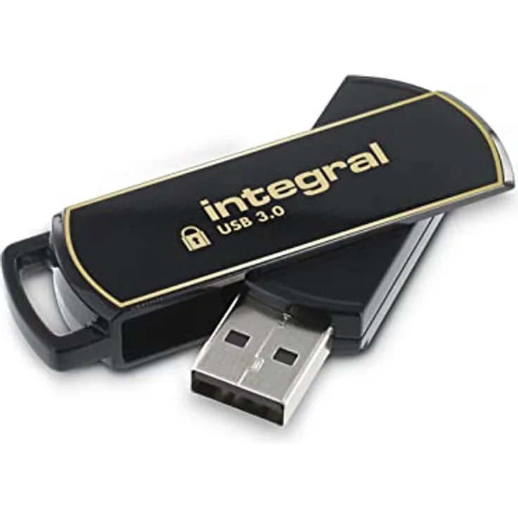 Integral 512GB Secure360 256-Bit Software Encrypted 3.0 USB Stick - Funktionierende & verschlüsselte Doppelpartition, intelligenter Schutz vor Passwortangriffen & 360 Grad drehbares Gehäuse
