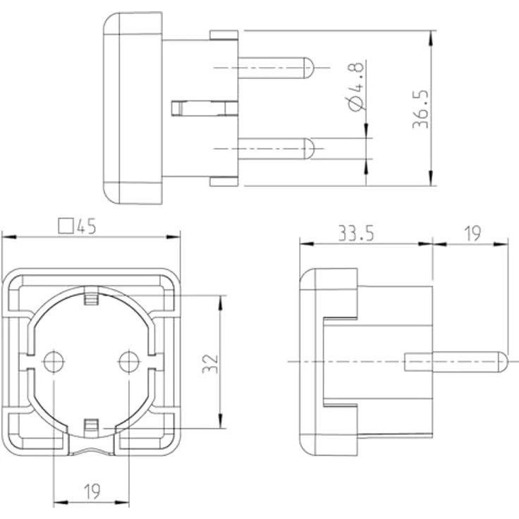 Bachmann Flächenstecker Schutzkontakt, 911270, Weiß – Bild 2