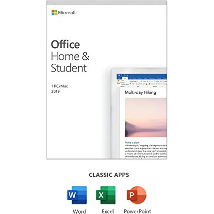Microsoft Office 2019 Home & Student | 1 Benutzer | 1 PC (Windows 10) oder Mac | einmaliger Kauf | mehrsprachig | Box