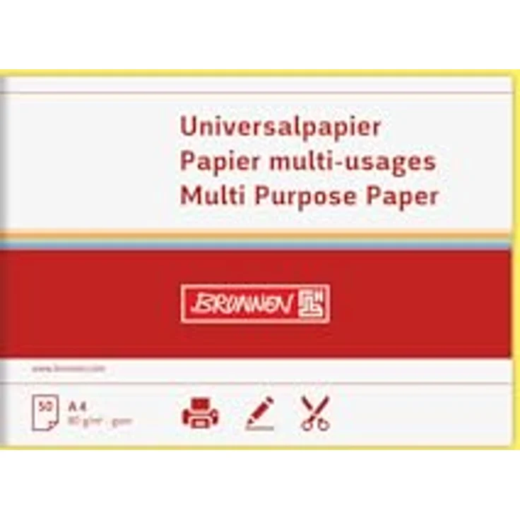 Brunnen 105125010 Universalpapier, A4, 50 Blatt, 80 g-m², gelb – Bild 5