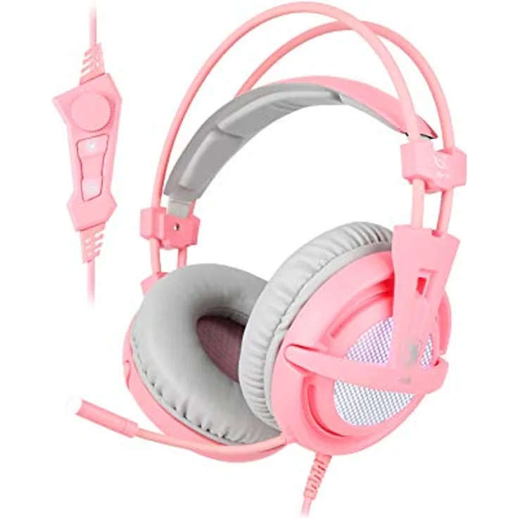 SADES A6 Gaming Headset pink