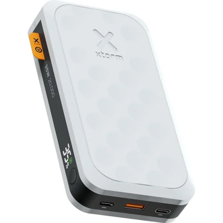 Xtorm Fuel Series 5 35W Powerbank 20.000mAh, 2 x USB-C PD / 1 x USB-A, LED-Anzeige, 100% GRS-Kunststoff, Geeignet für iPhone und Samsung, Weiß – Bild 1