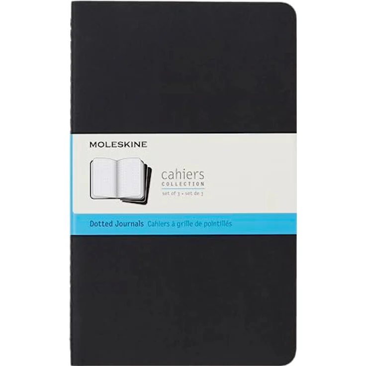 Moleskine Cahier Large/A5 Notizbuch, 3er Set mit Punktraster, Kartoneinband und 16 heraustrennbaren Seiten – Bild 1