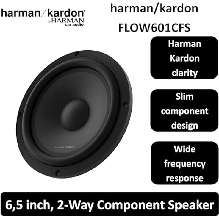 Harman Kardon FLOW 601CFS, 165mm (6,5") 2-Wege-Komponenten-Lautsprechersystem mit 120W RMS und Frequenzgang von 45Hz - 40kHz – Bild 5