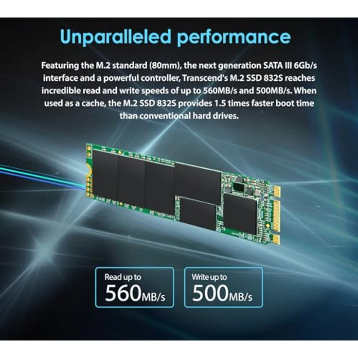 Transcend 832S - Solid-State-Disk - 1 TB - intern - M.2 2280 - SATA 6Gb/s (TS1TMTS832S) – Bild 4