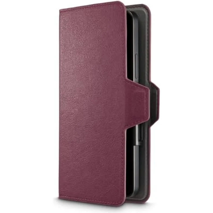HAMA Handytasche Bookcover, Universal für Smartphones bis 7,5 x 15,3 cm, rot, mit drehbarer Halterung und Kartenfächern – Bild 3