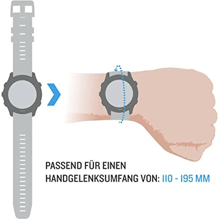 Garmin Schnellwechsel Armband (18 mm, Silikon), Uhrenarmband, Weiss – Bild 3